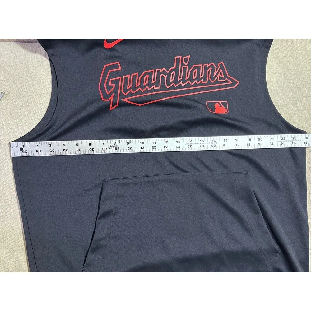 Nike Cleveland Guardians Dri-Fit MLB Sleeveless Pullover Hoodie